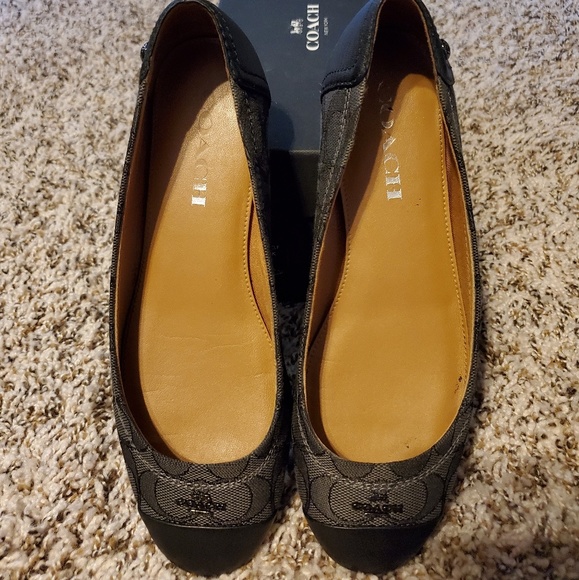 Black Coach Flats - Picture 3 of 4